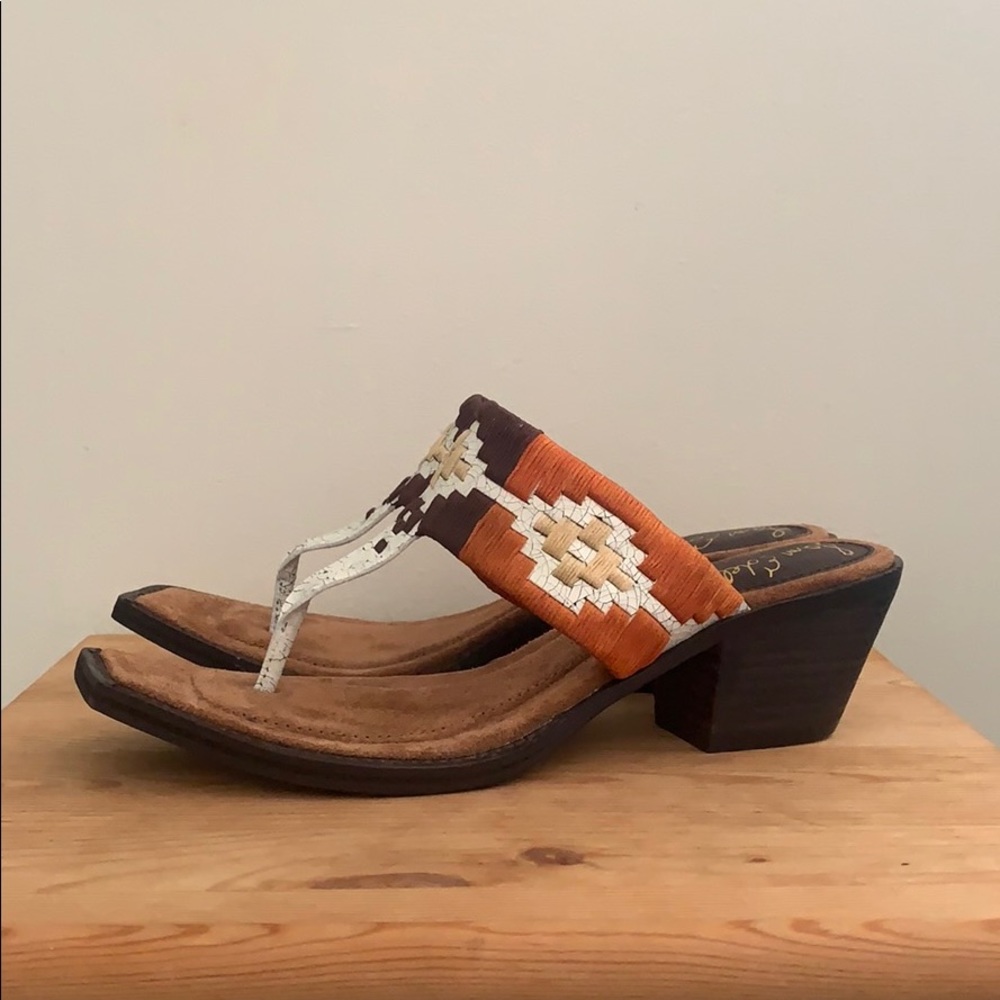 Sam Edelman Lola Western Cowgirl Wedge Heel Sandal
